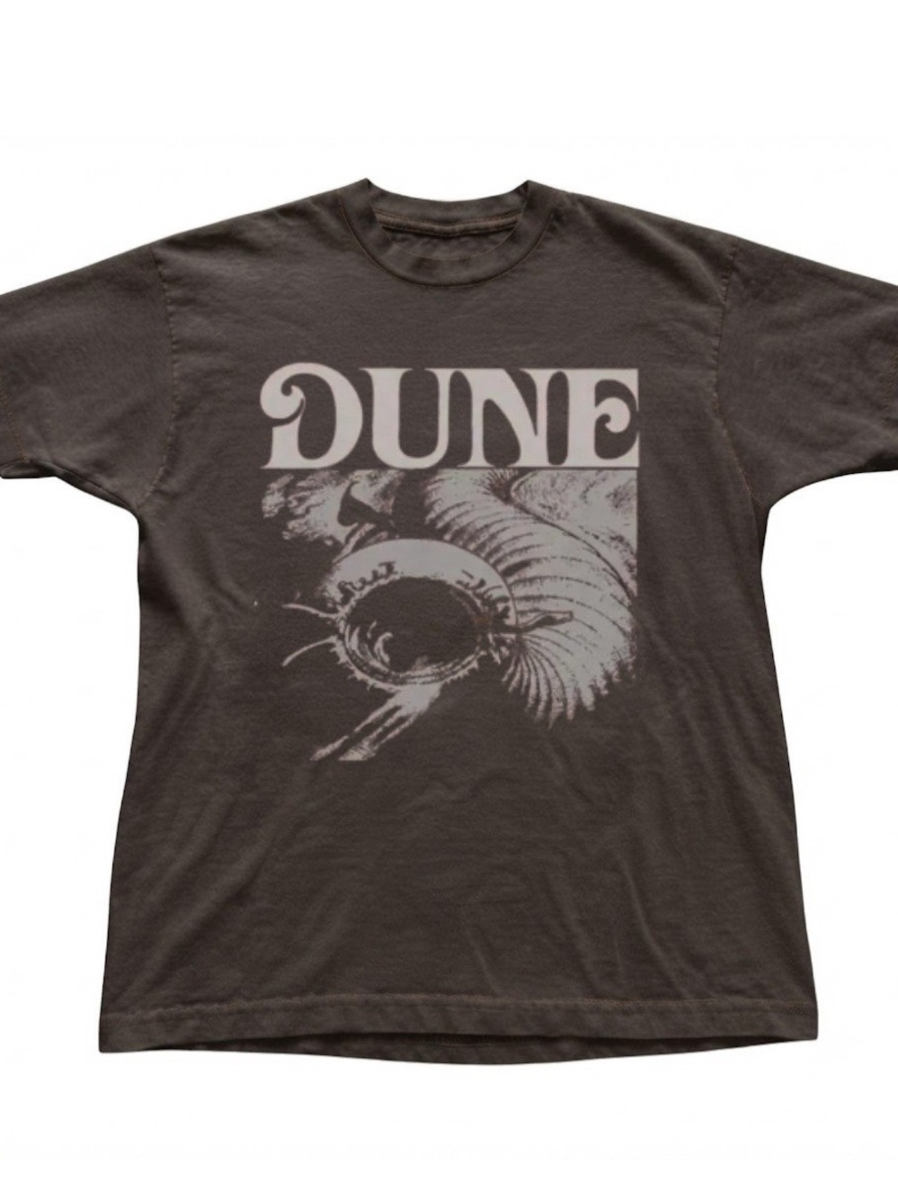Dune Sci-Fi Worm Graphic Brown Cotton Gildan T-Shirt